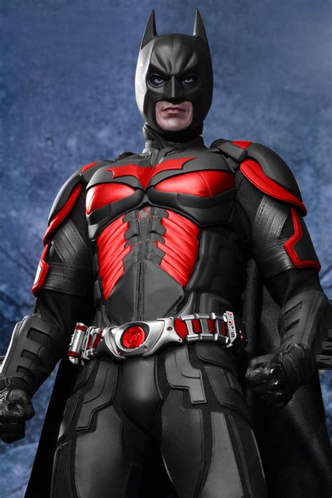 black and red batman suit